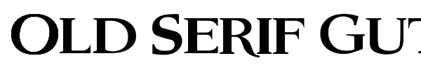 Old Serif Gut font preview